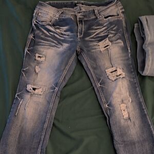 Distressed Blue Women's Jeans